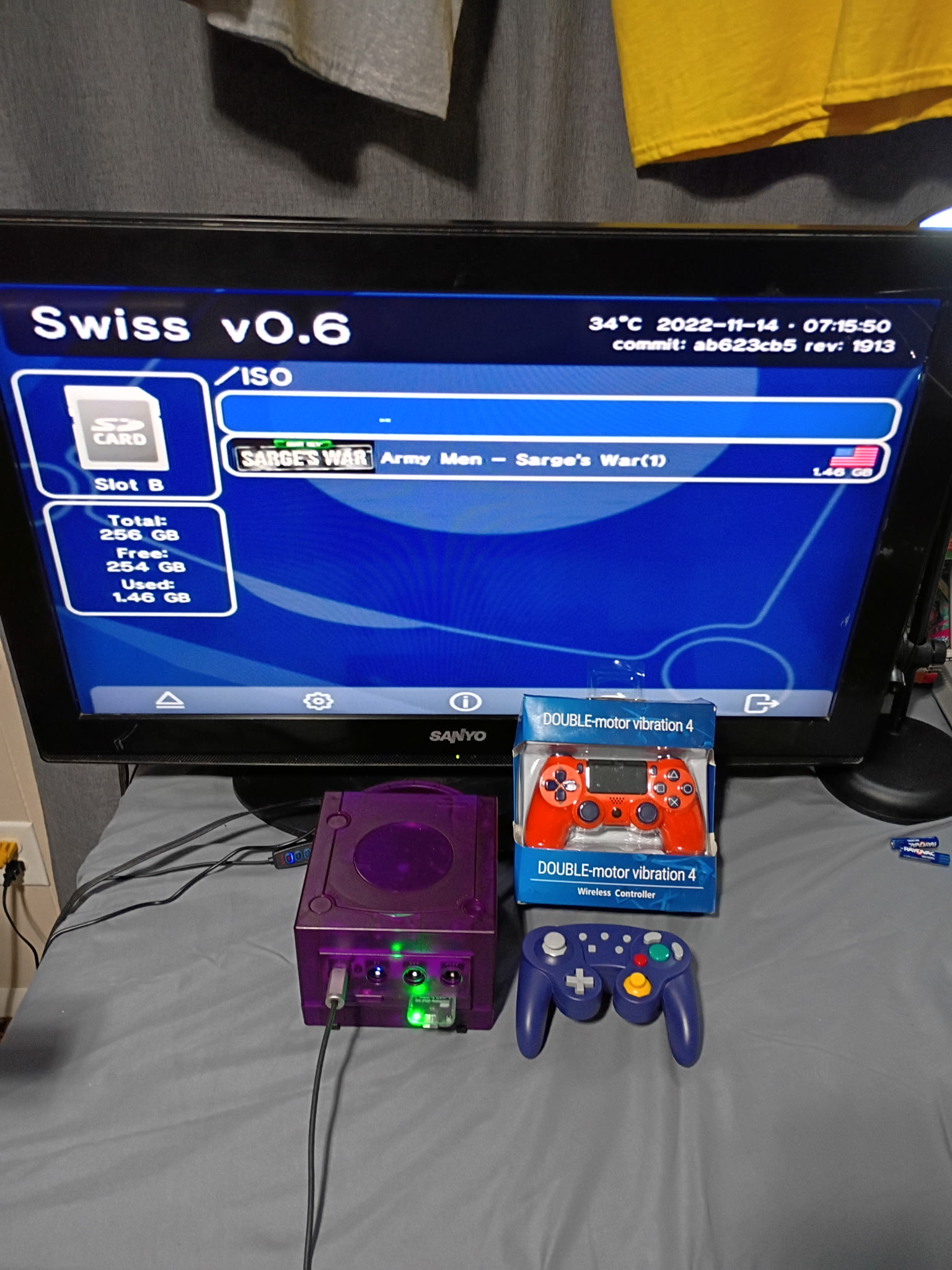 Atomic Purple Modded Nintendo GameCube | PicoBoot + Swiss | Internal Bluetooth | 256GB SD Card | 3 Controllers | Disc Drive Fully Functional - Image 3