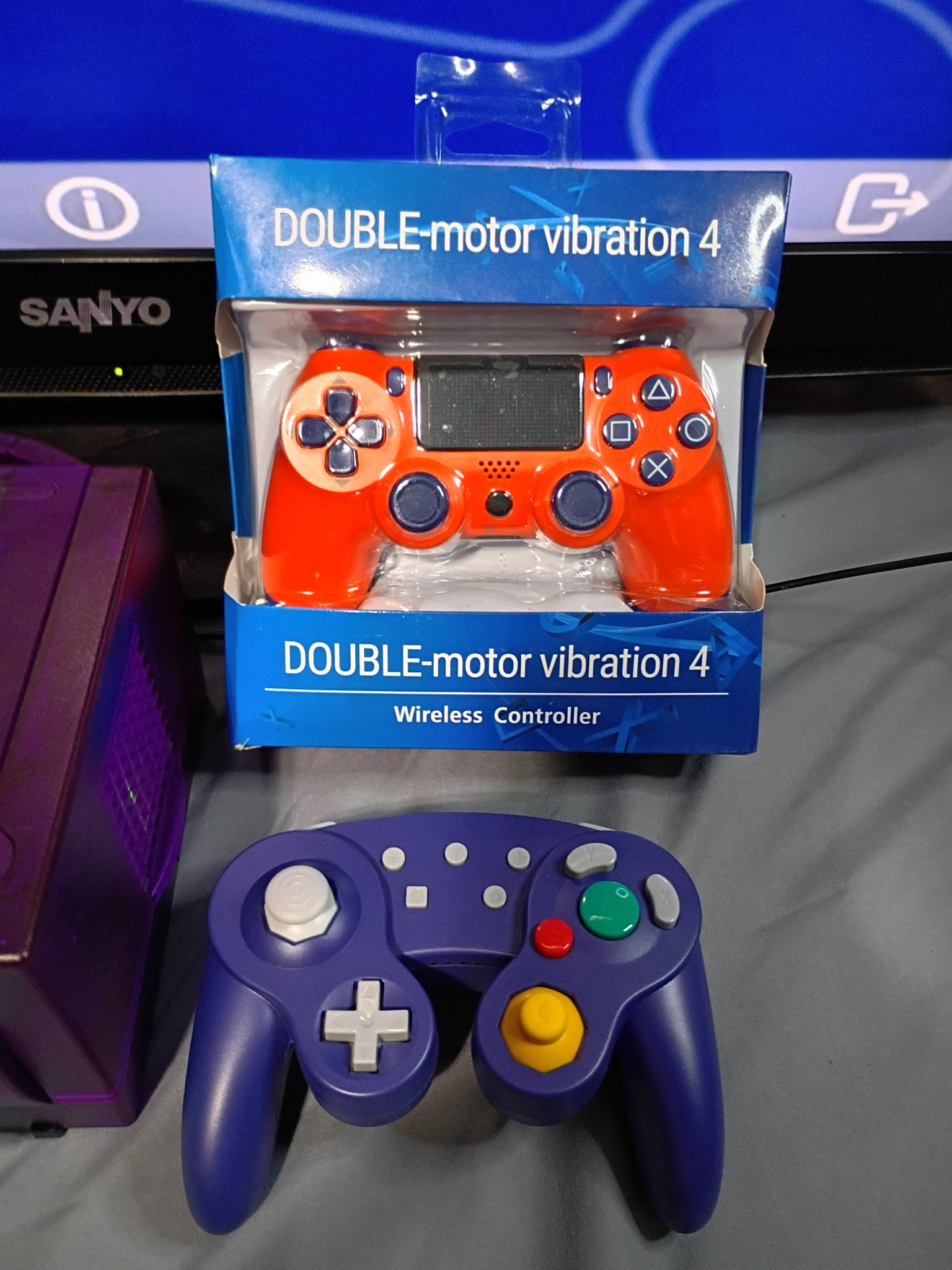 Atomic Purple Modded Nintendo GameCube | PicoBoot + Swiss | Internal Bluetooth | 256GB SD Card | 3 Controllers | Disc Drive Fully Functional - Image 2