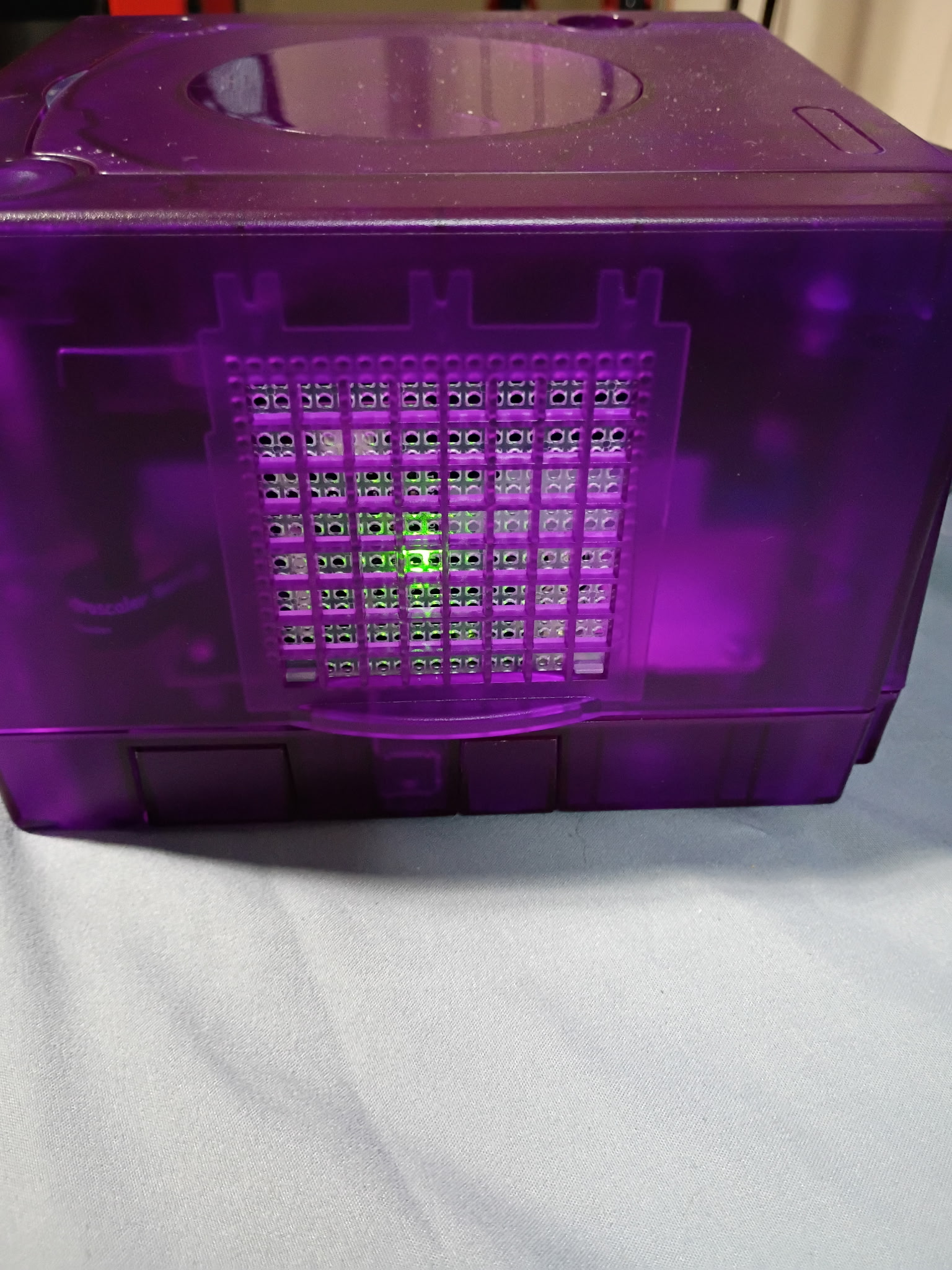 Atomic Purple Modded Nintendo GameCube | PicoBoot + Swiss | Internal Bluetooth | 256GB SD Card | 3 Controllers | Disc Drive Fully Functional - Image 5