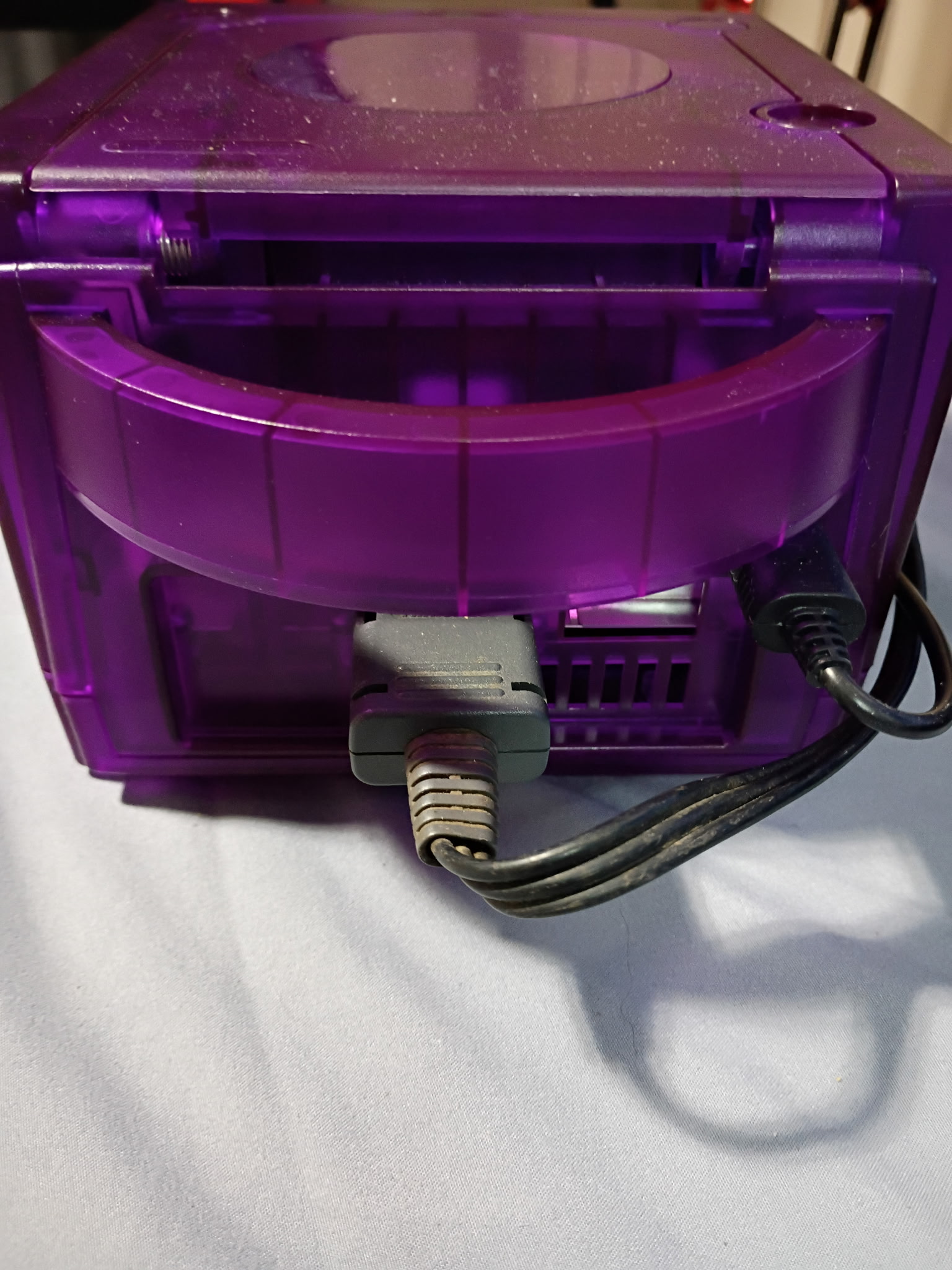 Atomic Purple Modded Nintendo GameCube | PicoBoot + Swiss | Internal Bluetooth | 256GB SD Card | 3 Controllers | Disc Drive Fully Functional - Image 6
